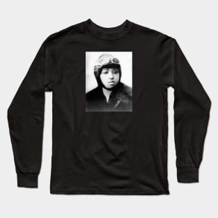 Bessie Coleman, Black Female Pilot Long Sleeve T-Shirt